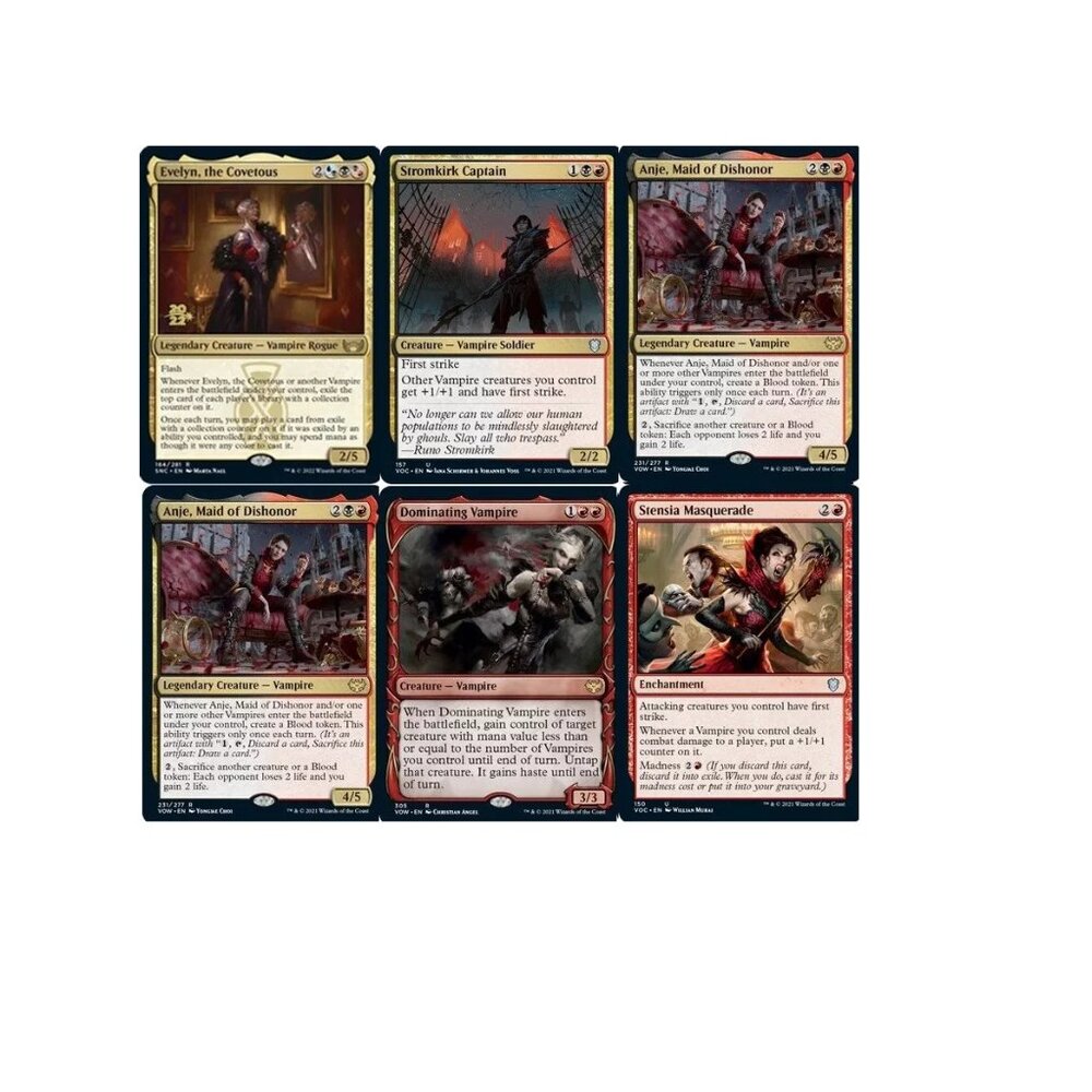 MTG Commander EDH Deck Evelyn, the Covetous 100 Magic Cards Tribal Vampires - NM